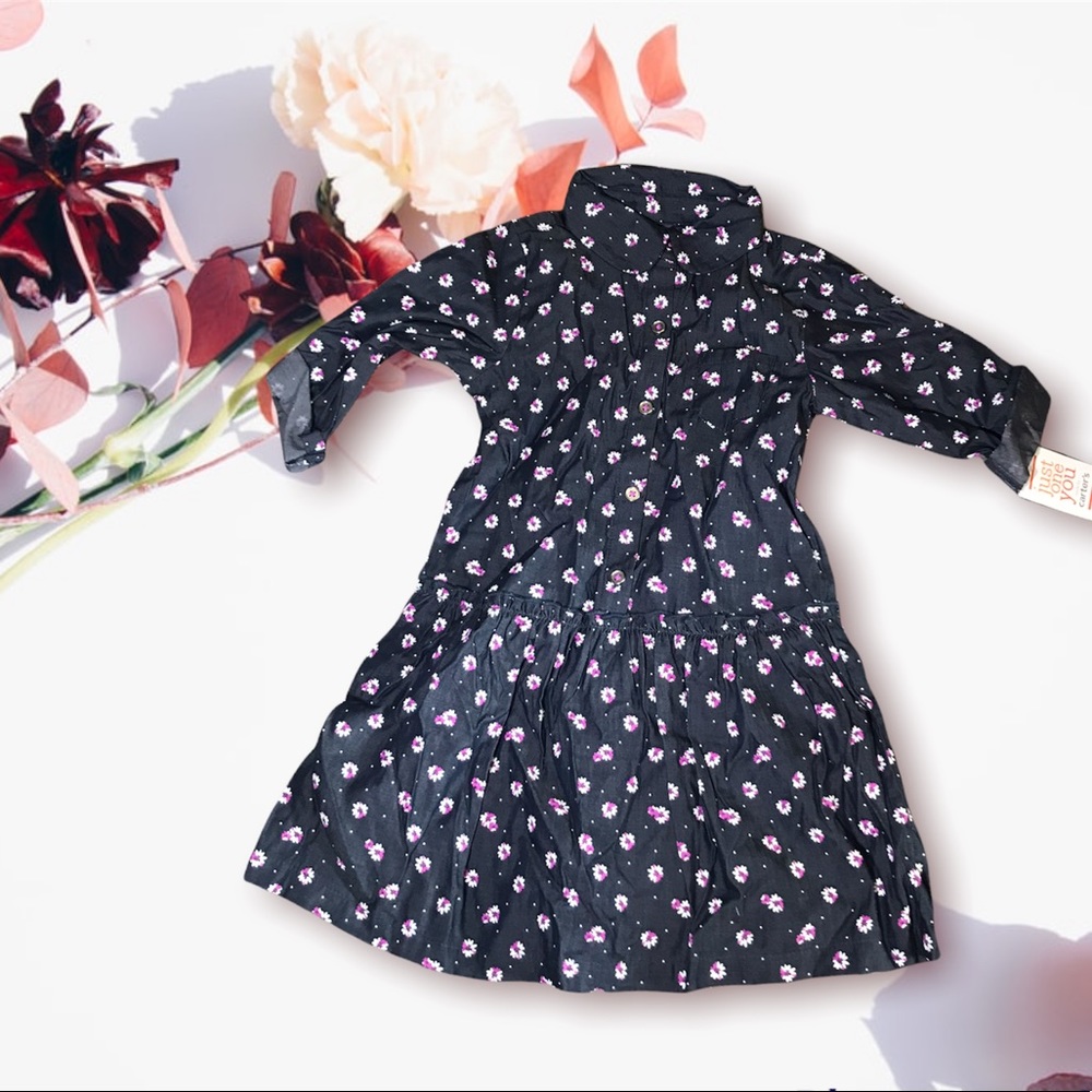 Retro Carter’s 5T Floral Girls Dress Deadstock Vintage Flowers NWT NEW